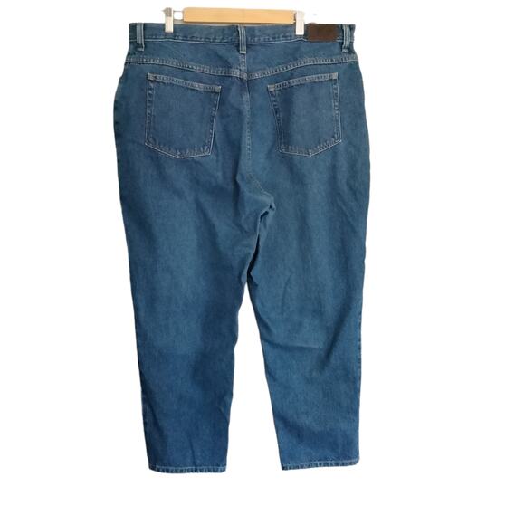 Vintage LL Bean Sz 18W 'Double L' Relaxed Fit Mom Jeans High Rise Rigid Denim - Picture 5 of 6